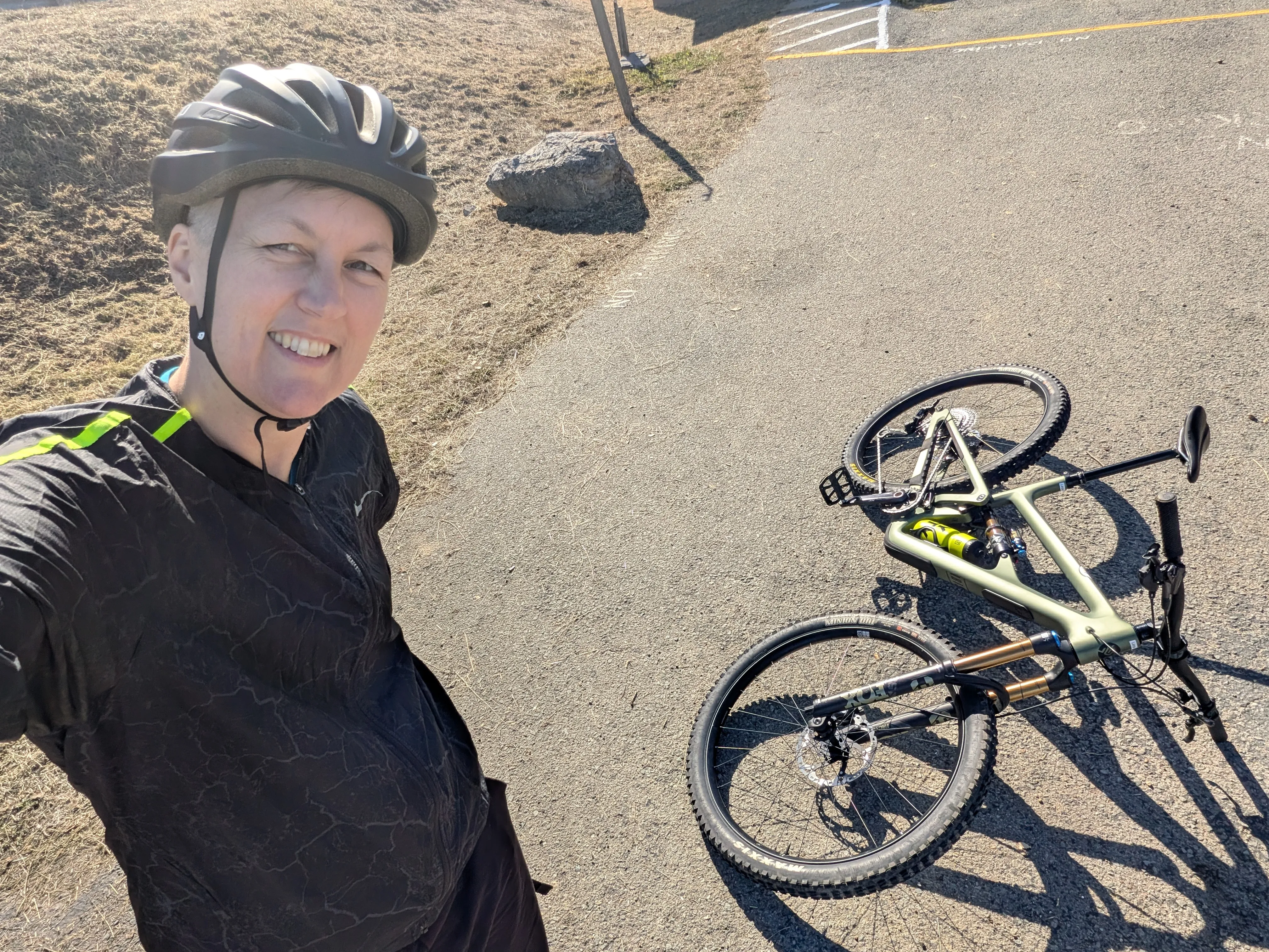 Me and the bike near the trailhead