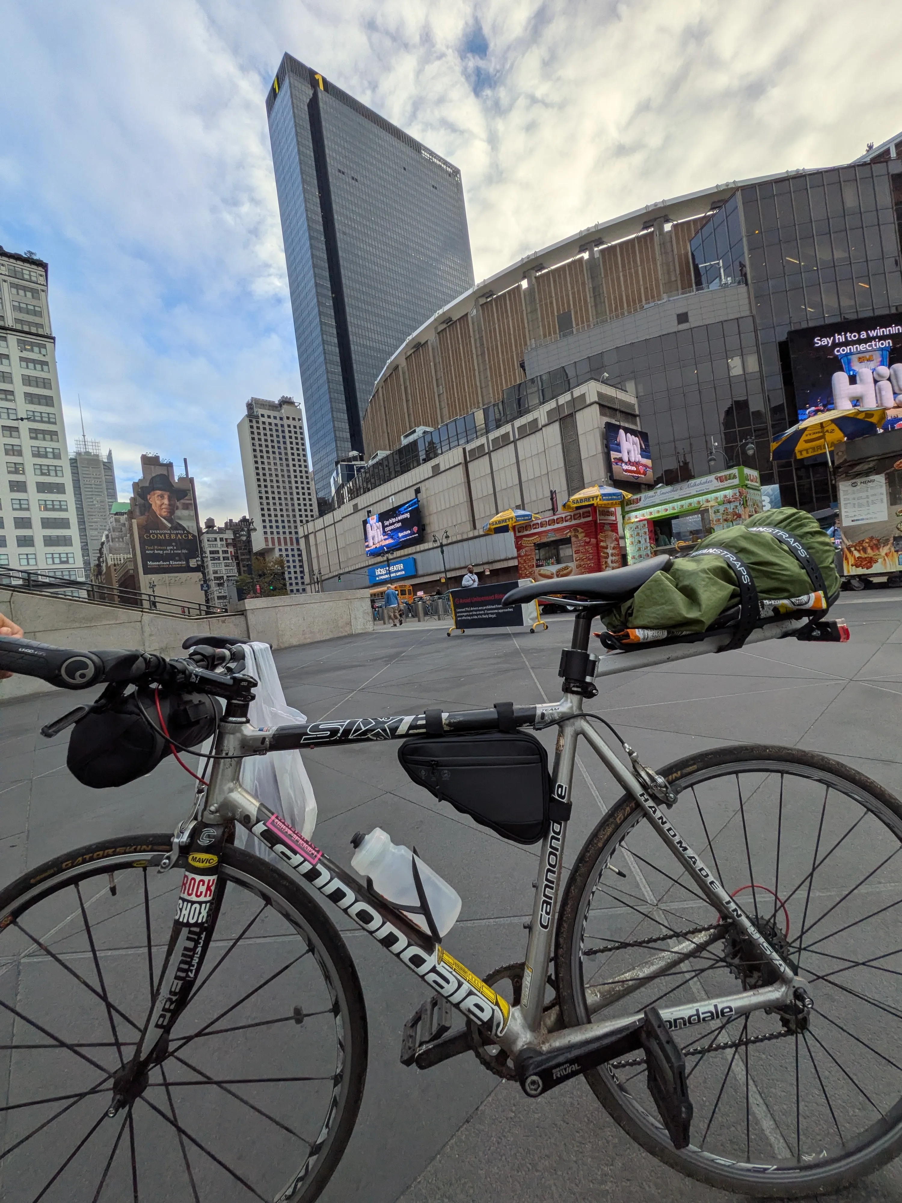 In front of Moynihan Train Hall in NYC