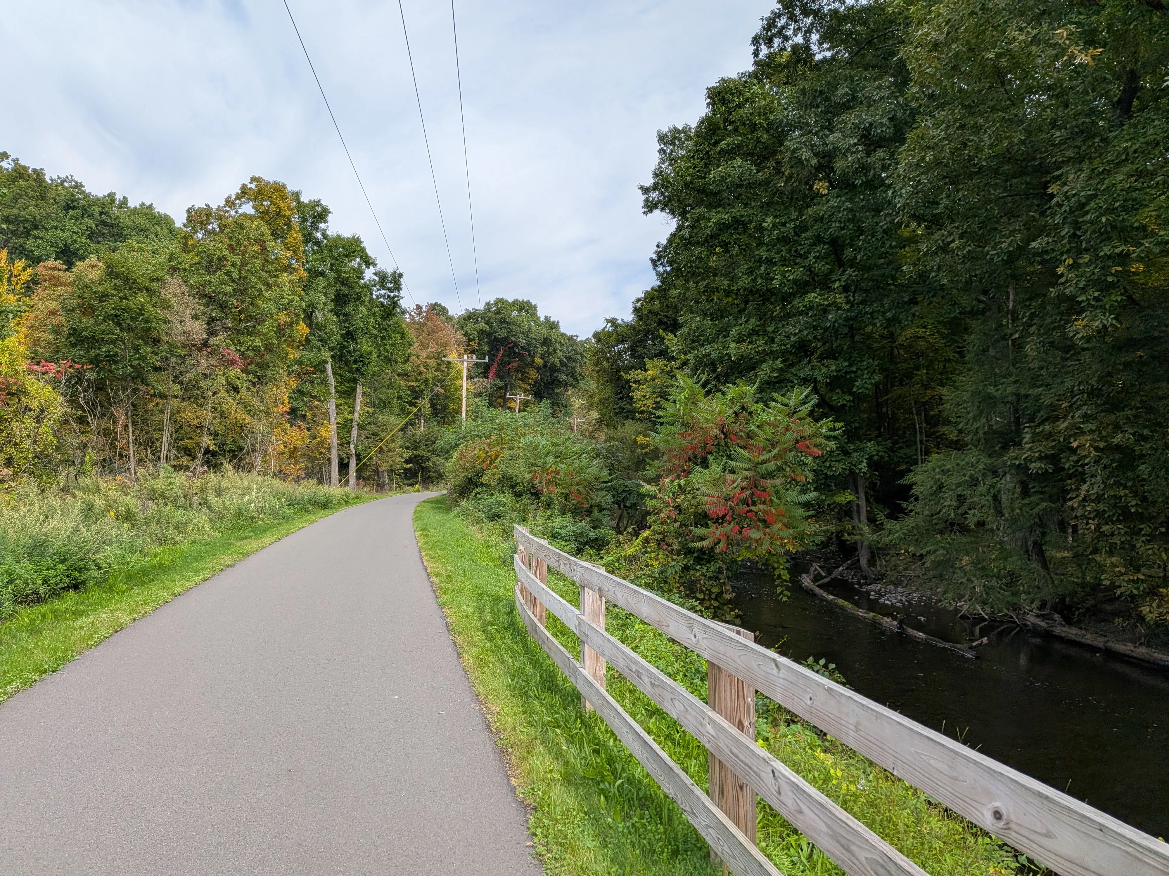 On the Empire State Trail along Valatie Kill creek